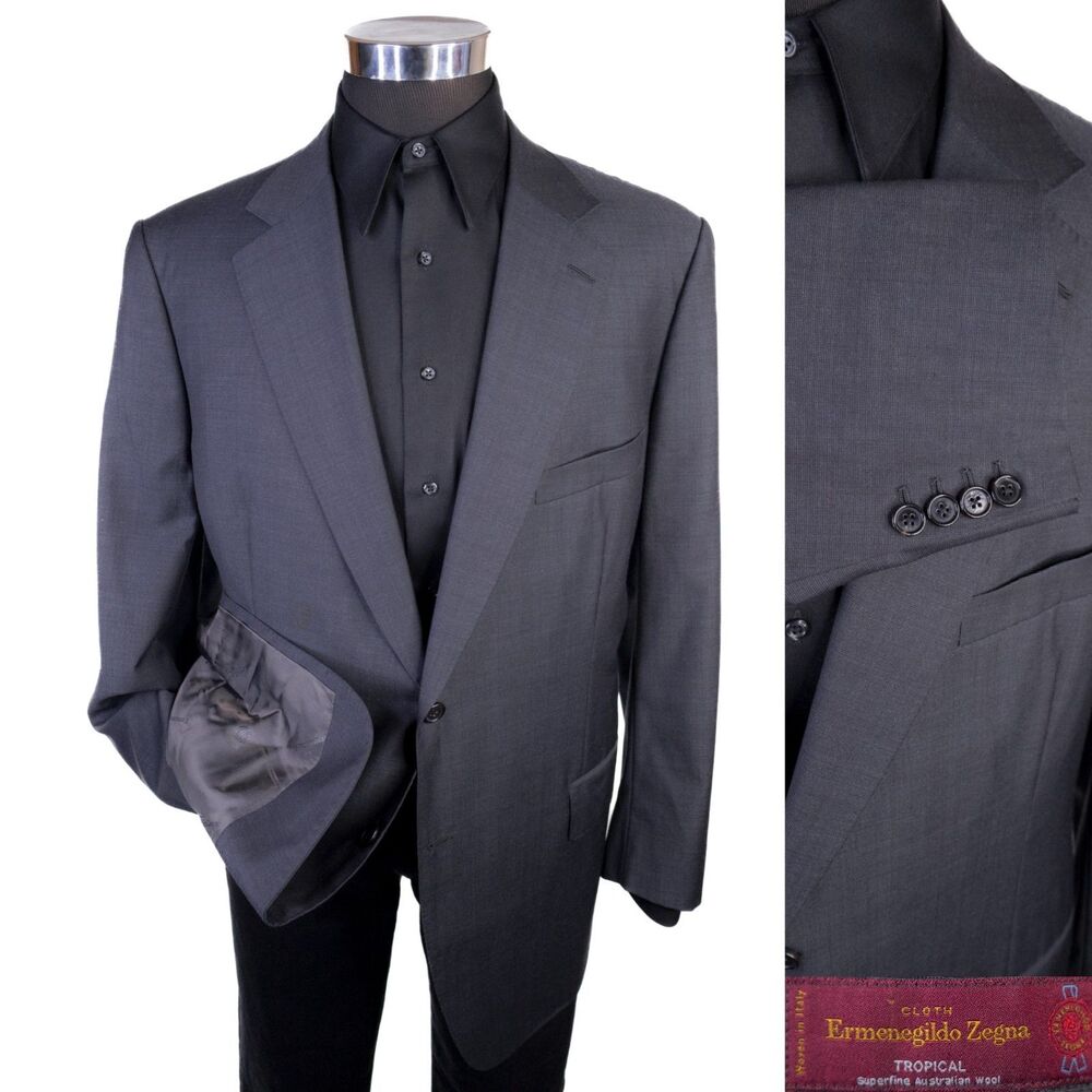 Ermenegildo Zegna Tropical Superfine Australian Wool Blazer Sz 48R Sport Coat